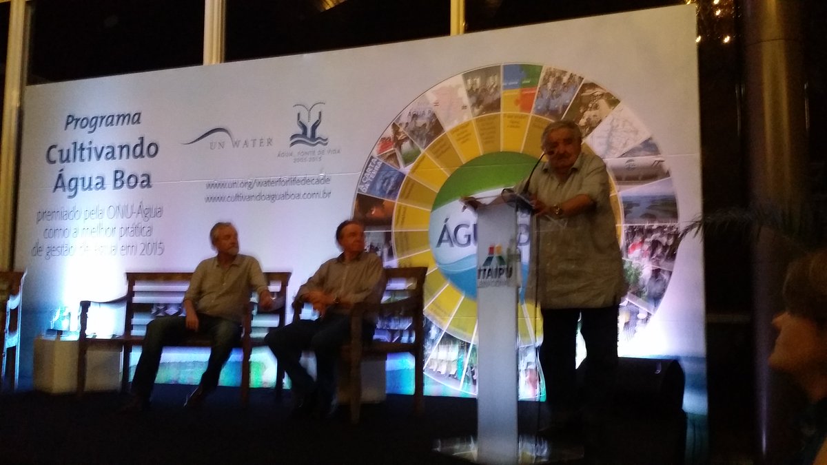 Water_Decade's tweet image. In #Brazil @usina_itaipu celebrating our @iAgua Award with ex president Mujica of #Uruguay .Thank you everyone!