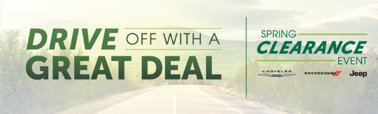 DodgeTrail's tweet photo. Spring in and shop our large inventory of new and used vehicles. Get 0% APR and bonus cash on select vehicles!! https://t.co/fWANjy67FA