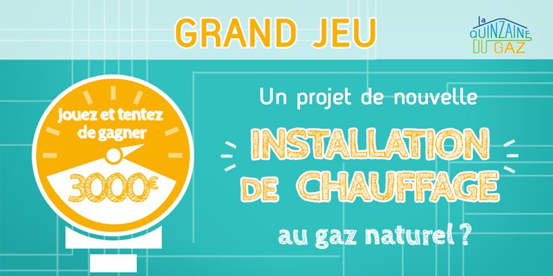 GRDF's tweet image. [#15zaineduGaz] Encore une semaine pour gagner 3000€ d'économies sur votre installation #gaz bit.ly/1Tv0zha