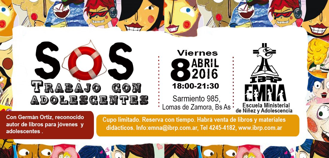 emnaibrp's tweet photo. Viernes 8 de abril. 18-21:30 @IBRPOk S-O-S Trabajo con Adolescentes, instructor German Ortiz. https://t.co/K8IyJOVVjW
