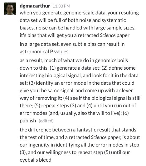 Eric Vallabh Minikel (@cureffi) on Twitter photo Advice from <a href="/dgmacarthur/">Daniel MacArthur</a> to his team following yesterday's Ioannidis lecture on reproducibility Advice from <a href="/dgmacarthur/">Daniel MacArthur</a> to his team following yesterday's Ioannidis lecture on reproducibility