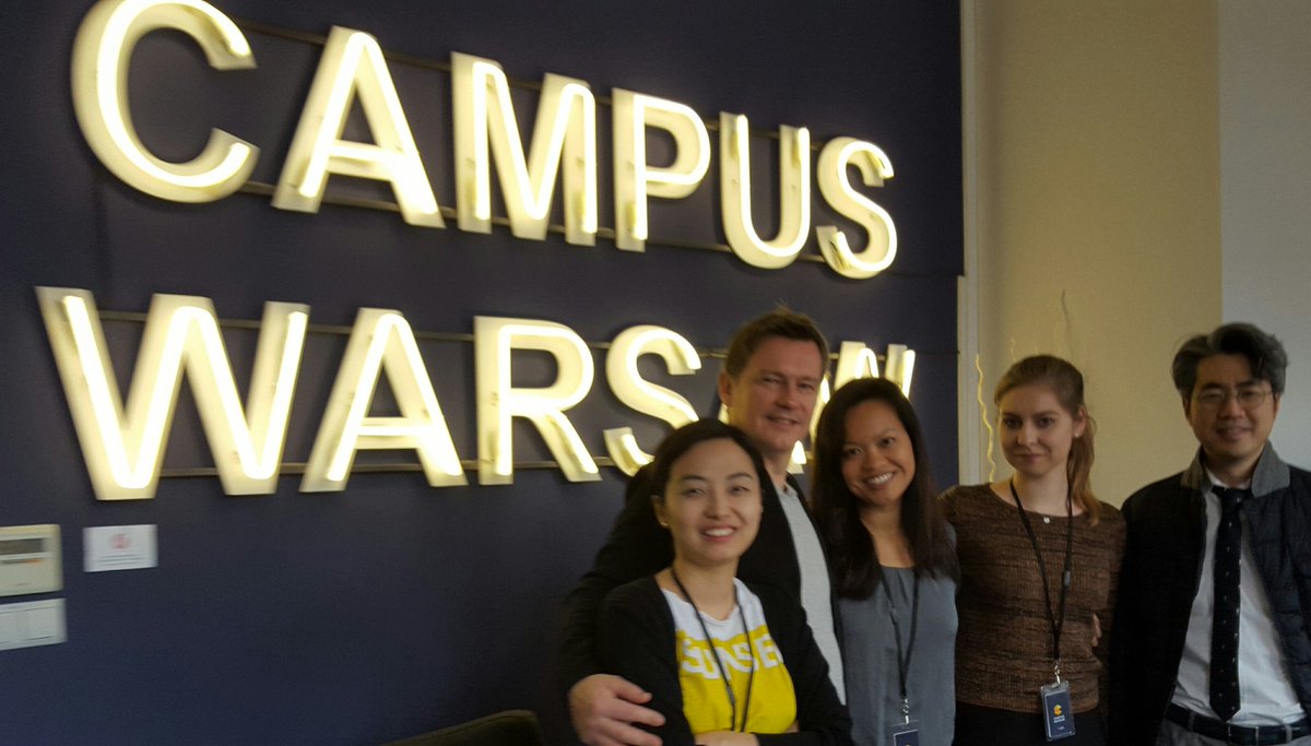 maryGrove's tweet photo. Love the energy and vibe at @CampusWarsaw! Thx @rplutecki & Zofia for hosting! #comestartsomething https://t.co/bSEj8IoFXA