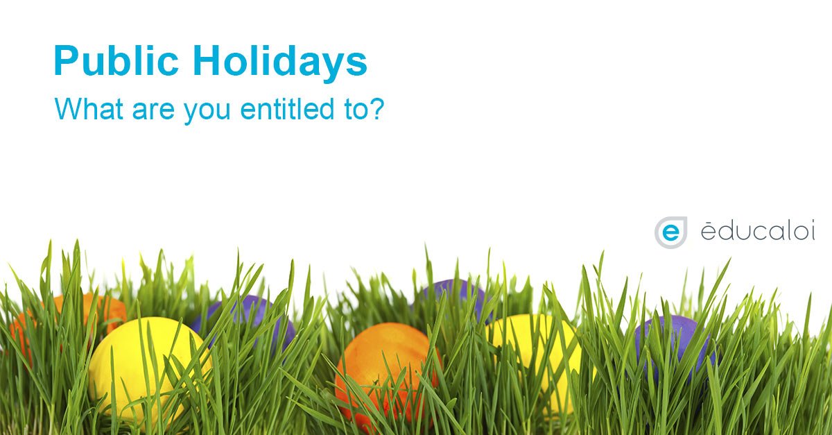 Educaloi's tweet photo. Public #holidays: what are you entitled to?
https://t.co/bwDRDnuaqn

#Easter2016 #QuebecLaw https://t.co/6RjGTF1zyb