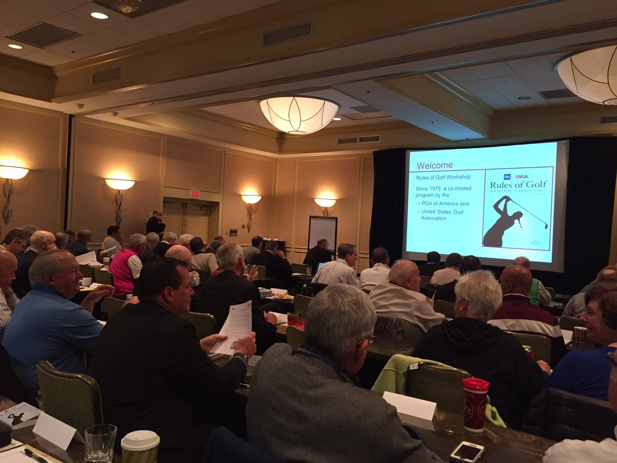 NGAgolf's tweet photo. Here we go. Omaha's @USGA/@pgaofamerica #RulesofGolf Workshop is underway. https://t.co/oK9RfRpJ56