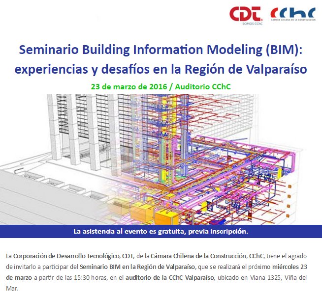 ContactoSmart's tweet photo. Seminario Building Information Modeling (BIM):experiencias y desafíos Región de Valparaíso https://t.co/al8vpgiJXY https://t.co/vFmRojmTZb