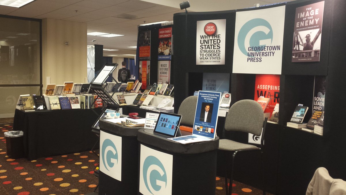 Georgetown_UP's tweet photo. Come visit GUP at #ISA2016 in booth 205 #InternationalAffairs #IABooks https://t.co/l27sL37bEA