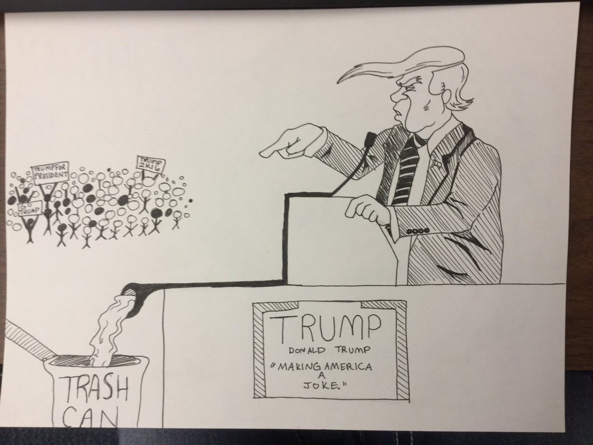 Smith_ADC's tweet photo. Art &amp; Design students practicing editorial cartoons https://t.co/EisDV3B2WD