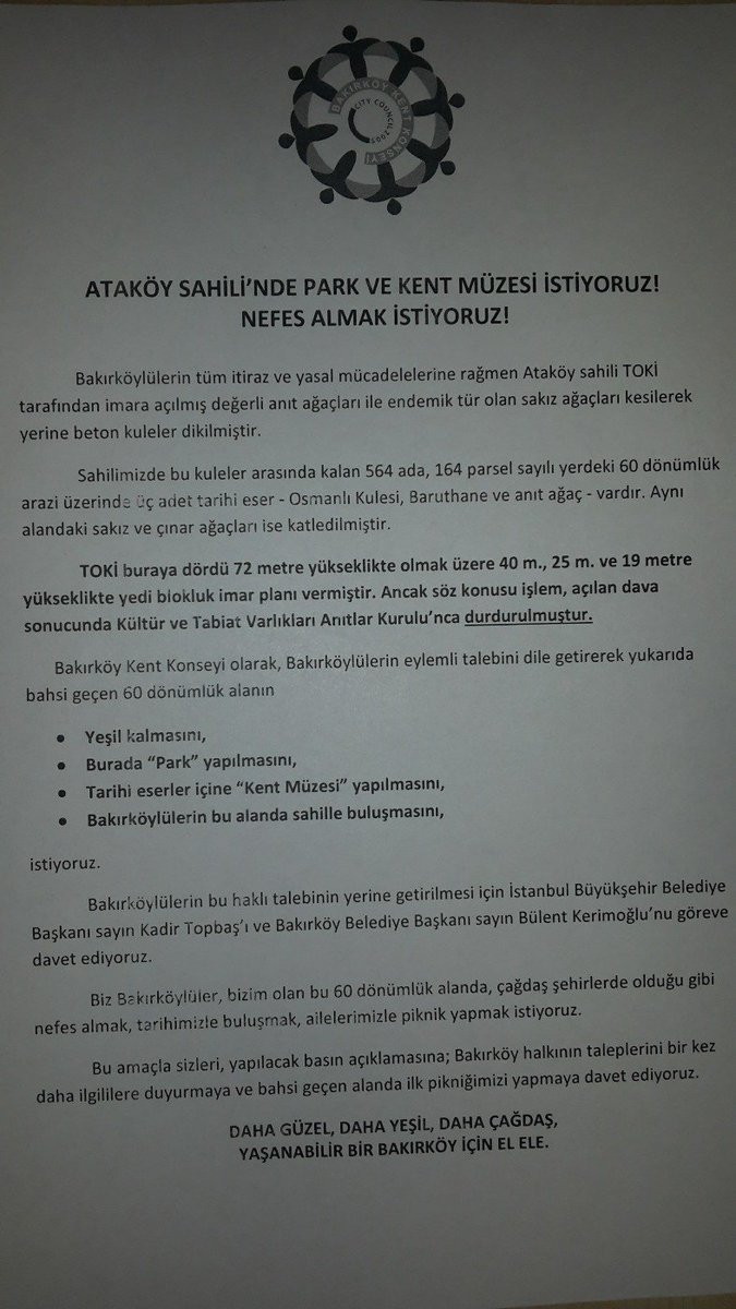 20 Mart Pazar etkinliğimiz İst Valiliği ve B.köy Em.Md Güvenlik Uyarılarından dolayı ertelenmiştir.
