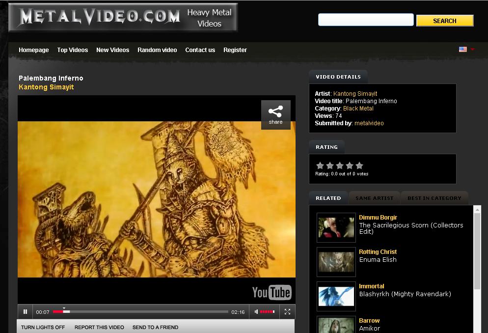 Sekarang Video Kantong Simayit-Palembang Inferno sudah bisa dilihat di :
metalvideo.com