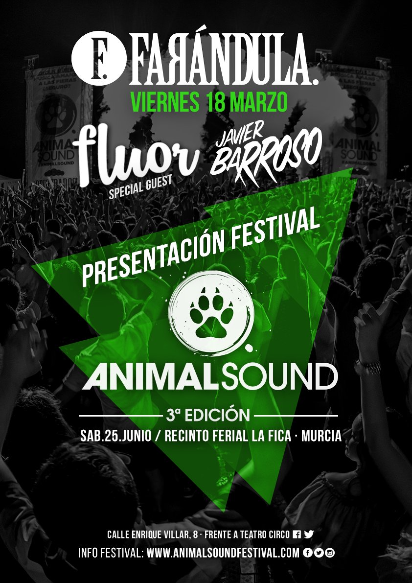 AnimalSoundFest's tweet photo. ¡Os esperamos esta noche a partir de las 00:00h con @Donfluor y @JavierBarrosoDj en #Farándula dándolo todo! https://t.co/zp23dcm2CJ