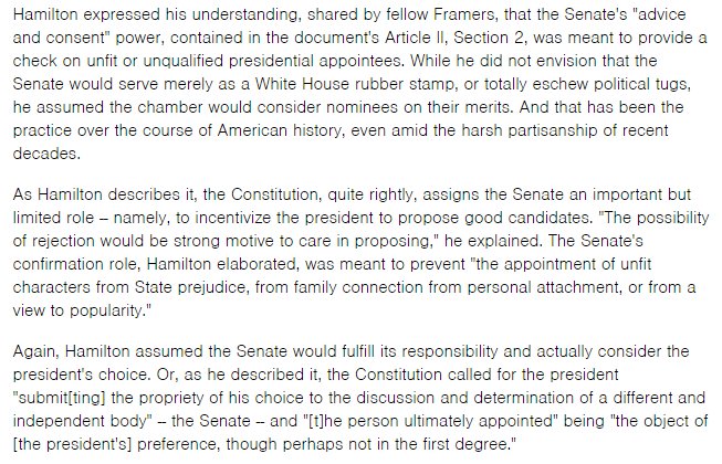 Alexander Hamilton would not like the GOP's excuse/talking points. #SCOTUSnominee #DoYourJob bit.ly/1SY7tfK