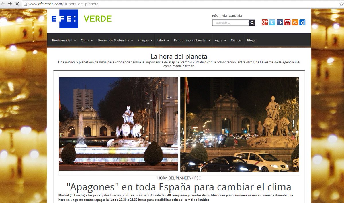 Un año más, <a href="/EFEverde/">EFEverde</a> comprometida con la #HoradelPlaneta. No te pierdas su especial -> efeverde.com/la-hora-del-pl…
