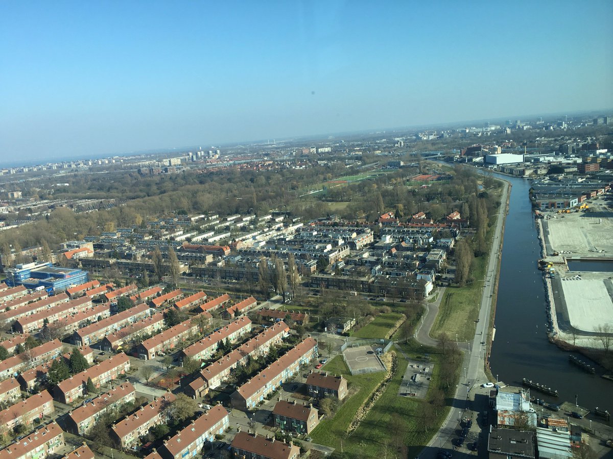 Clickly_co's tweet image. Yesterday a event @DeltaLloyd with this fantastic view over Amsterdam, enjoying this rare sunset. We love this city.