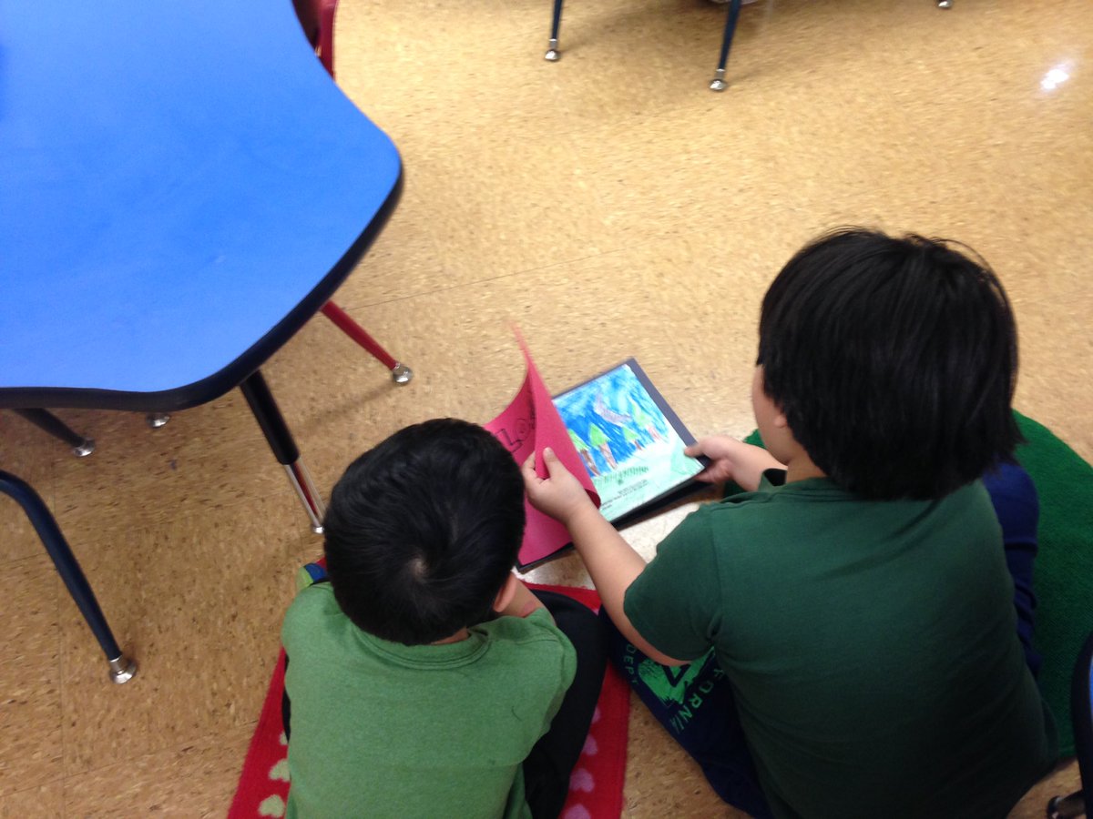 MsAdams208's tweet image. We were so excited to share our picture books with our kindergarten buddies yesterday! They were great listeners!