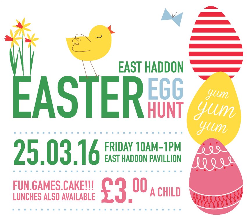 Hello <a href="/Red_Lion_Haddon/">Red Lion East Haddon</a> would you RT? Another fab event in East Haddon (every child wins a full-size Easter Egg!).