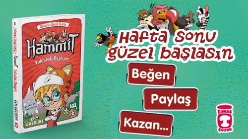 timas_cocuk's tweet photo. TAKİP ET, beğen, paylaş, kazan! 'Hammit - Yolculuk Başlıyor' senin olsun! ☺🎈
Pazartesi 14.00'a kadar sürecek. https://t.co/6uqYlpEDsz