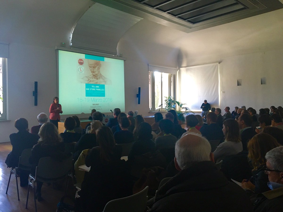 StopTbItalia's tweet photo. "TB e HIV: due storie parallele. Towards the end" Da #stopTB a #endTB II convegno promosso da Stop TB Italia https://t.co/5P2FaWocQV
