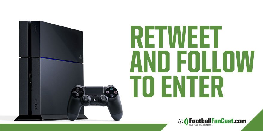 FootballFanCast's tweet photo. We're giving away a PS4 cos we're that sound! Just RT this tweet and FOLLOW us to enter #FFCcomp https://t.co/HpKzfyFh2d