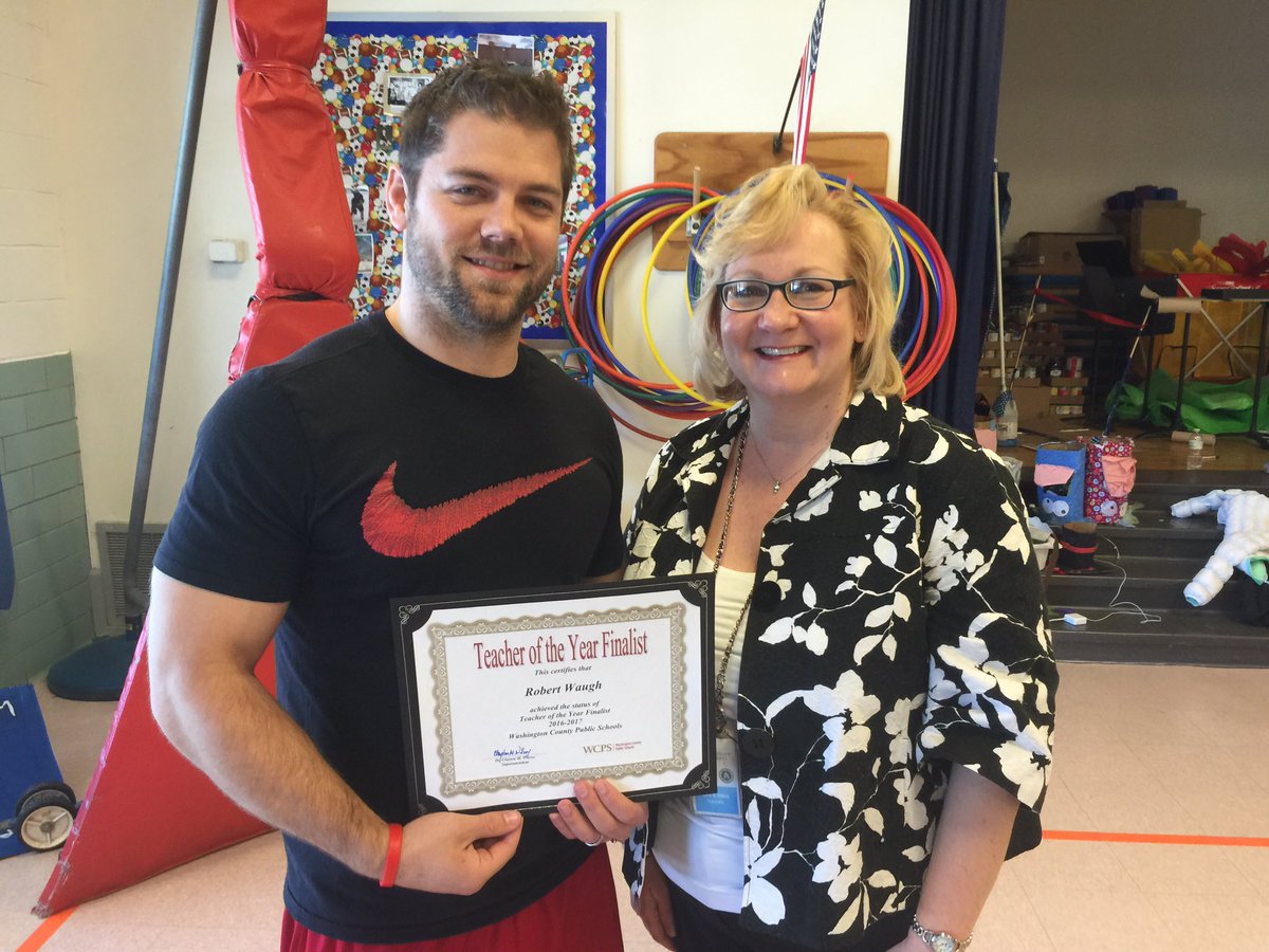 Fifth of six Teacher of the Year finalists of the day! Bobby Waugh at Pleasant Valley/Williamsport Elem. Congrats!