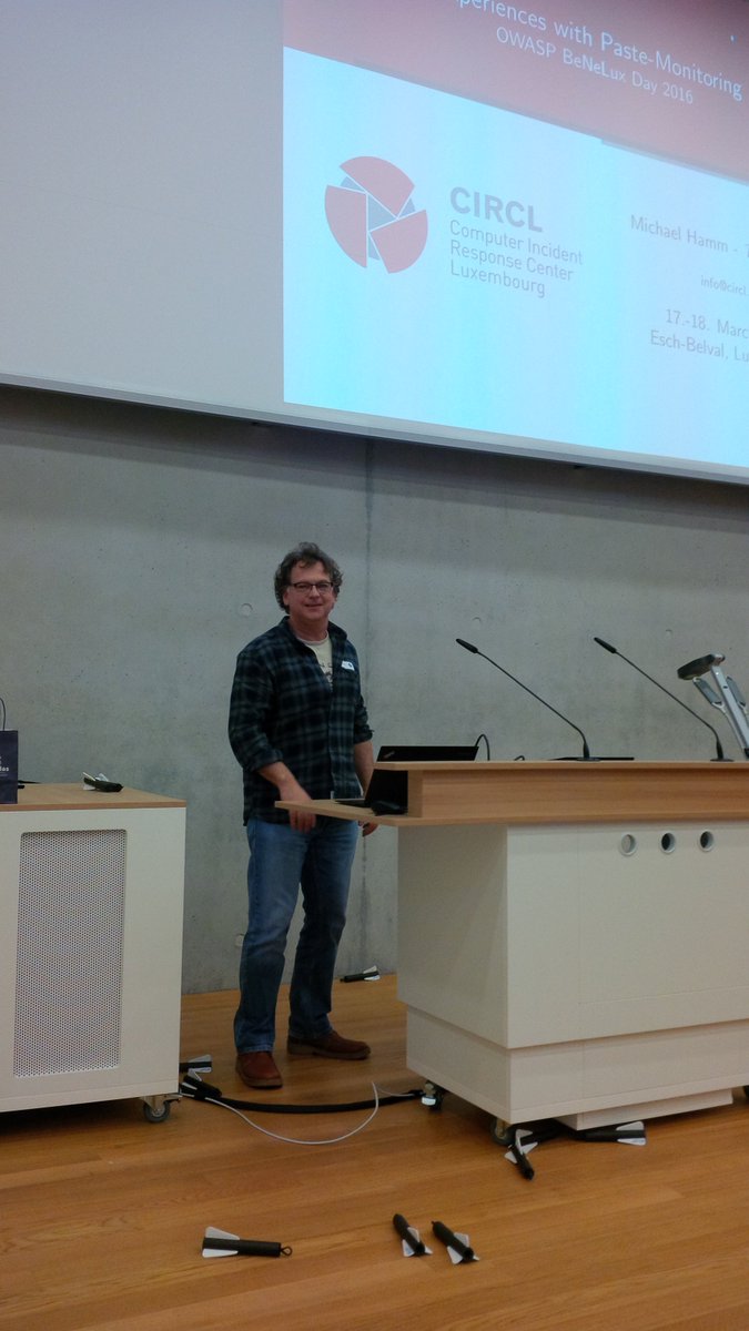 owasp_NL's tweet image. #OWASP #owaspbnl16 : Michael Hamm - Experiences with Paste-Monitoring  @OWASPLux @owasp_be  @owasp_NL