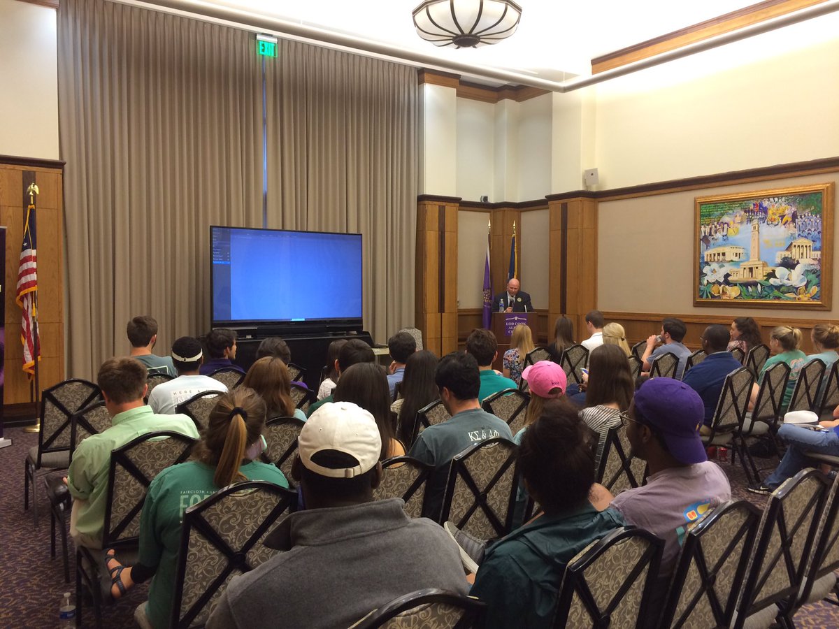 Thank you to all the students who came out last night! Do you have any suggestions for other LSU alums to speak?