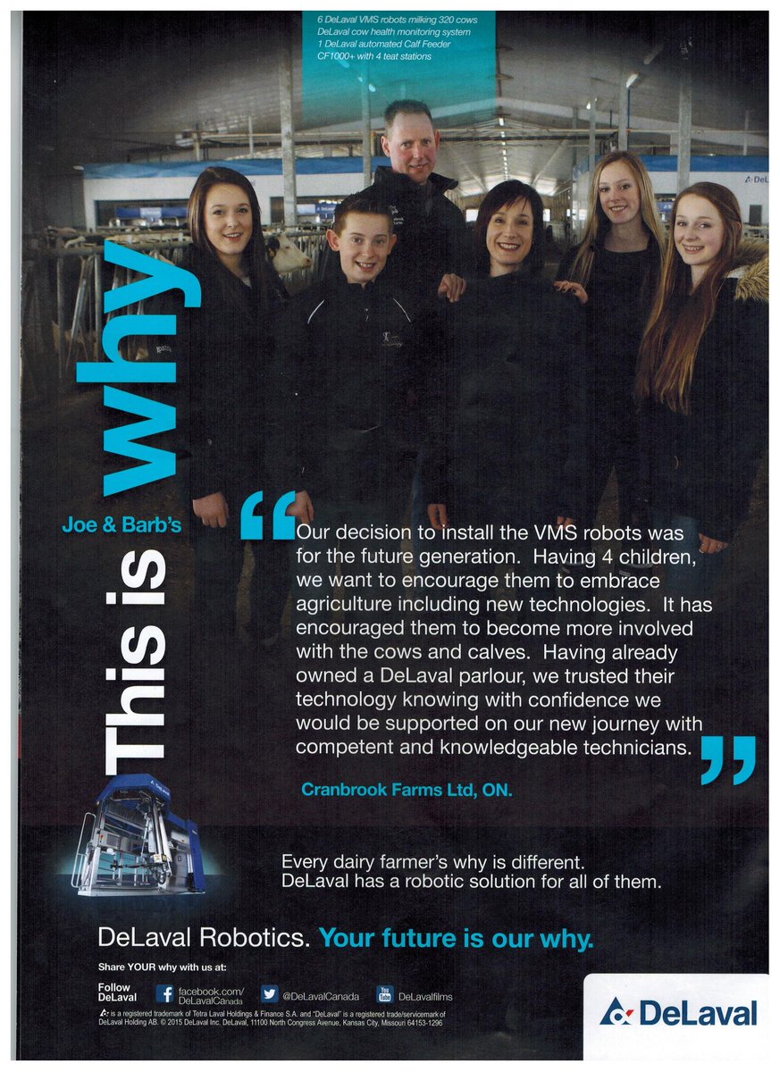 Look who's @dairyontario MP Mag <a href="/cranbrookfarms/">Joe Terpstra</a> Joe &amp; Barb will be part of #Purina Dairy Classroom April 6, 11:30am