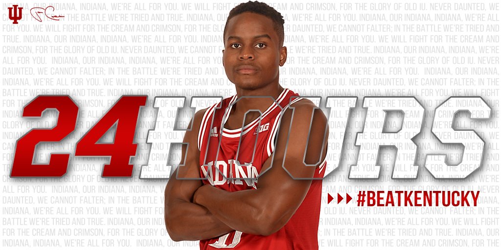IndianaMBB's tweet photo. Let the countdown begin ⏳

#BeatKentucky https://t.co/26HoAn2xgA