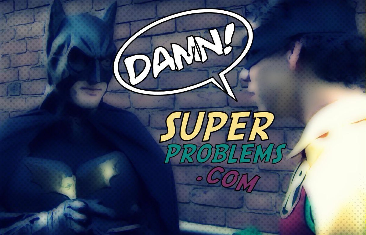 SuperPr0blems's tweet photo. #Batman and #Robin are keeping your alley ways free of trash. But not your Twitter feed. #SuperProblems https://t.co/XRZHK9mcnA