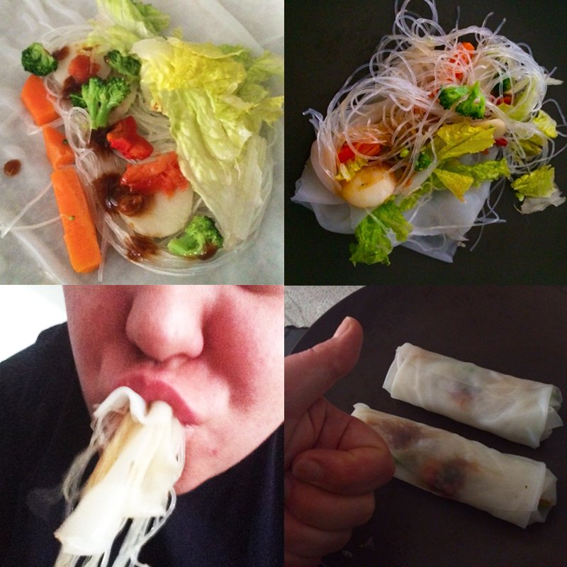 avid_designer's tweet photo. lunch today was interesting... after the third I was good #coldrolls #homemade https://t.co/vbYWgcbyfU