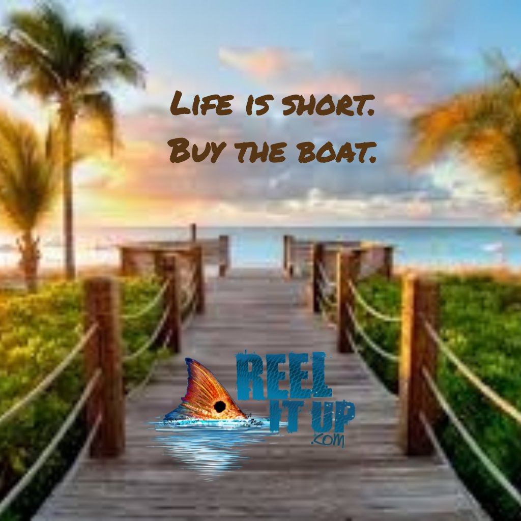 Reel_It_Up's tweet photo. Life is short. Buy the boat. #ReelitUp #LiveHardFishHard #FishingGear #LiveToFish #Fishing https://t.co/oFJ9twYyOR https://t.co/fluzlO7hRc