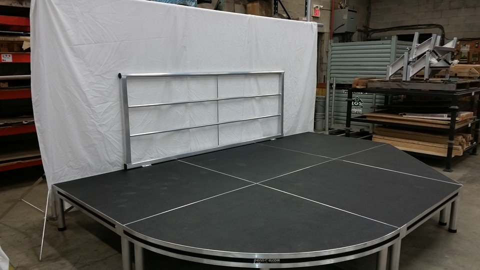 denisjbelanger's tweet photo. Another custom stage job complete @ Penn Elcom Canada using a new aluminum product #Innovation #IndustyLeader #YQG https://t.co/YFXvwi0SNL