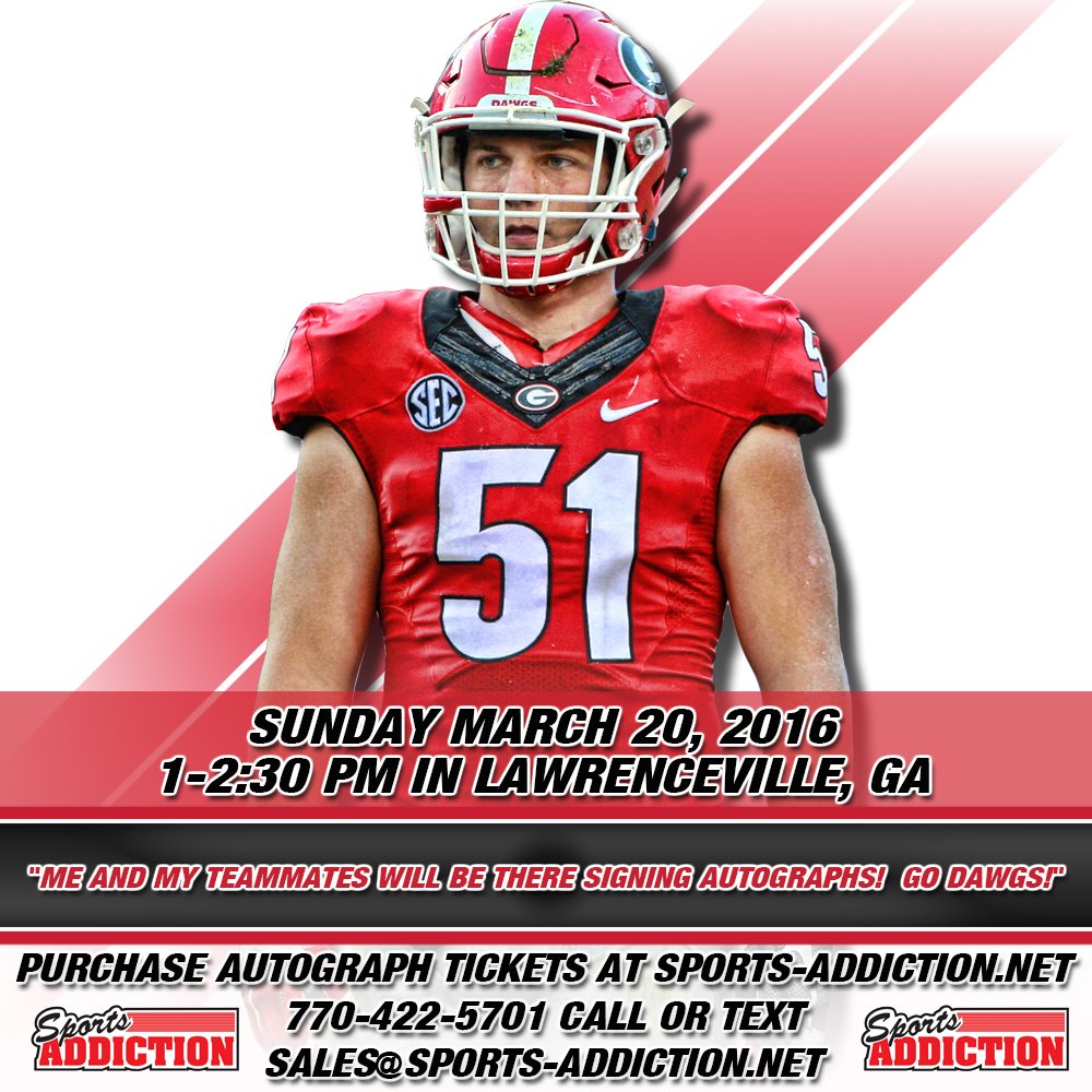 DAWGADDICTION's tweet photo. Can't wait to see #DGD @jakeganus_51 Sun @ Dave &amp; Busters Sugarloaf! https://t.co/z9eP0Uhlhu for details! #GoDAWGS https://t.co/JrzwMjHZ1O