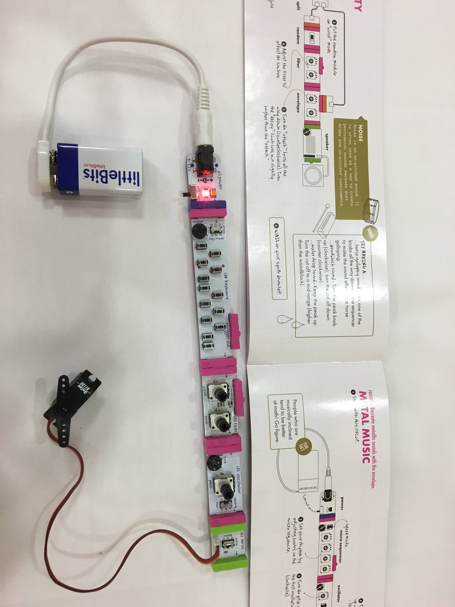 VMCicero's tweet photo. LittleBits.cc encouraging students to create and use circuits #ucet16 https://t.co/yuOWvdhcdC