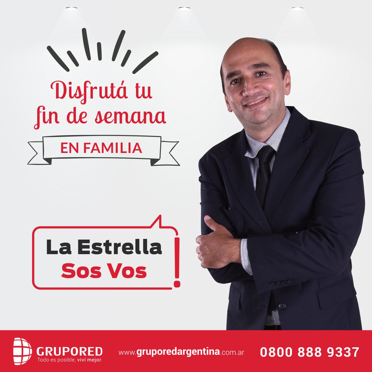 GRUPOREDarg's tweet photo. Este finde, aprovechá para descansar en familia. Disfrutalo! #GRUPOREDArg #REDViviendas #REDBanca https://t.co/dVeqogQA1U
