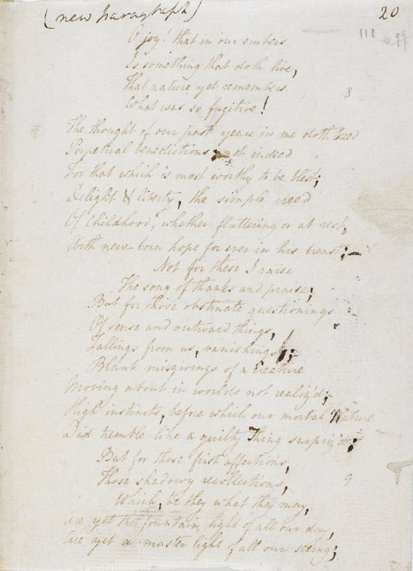 Wordsworthians's tweet photo. #OTD 1802 Wordsworth begins the wonderful 'Intimations of Immortality' https://t.co/6NeO1TBQKA https://t.co/bl8MwyUCLT