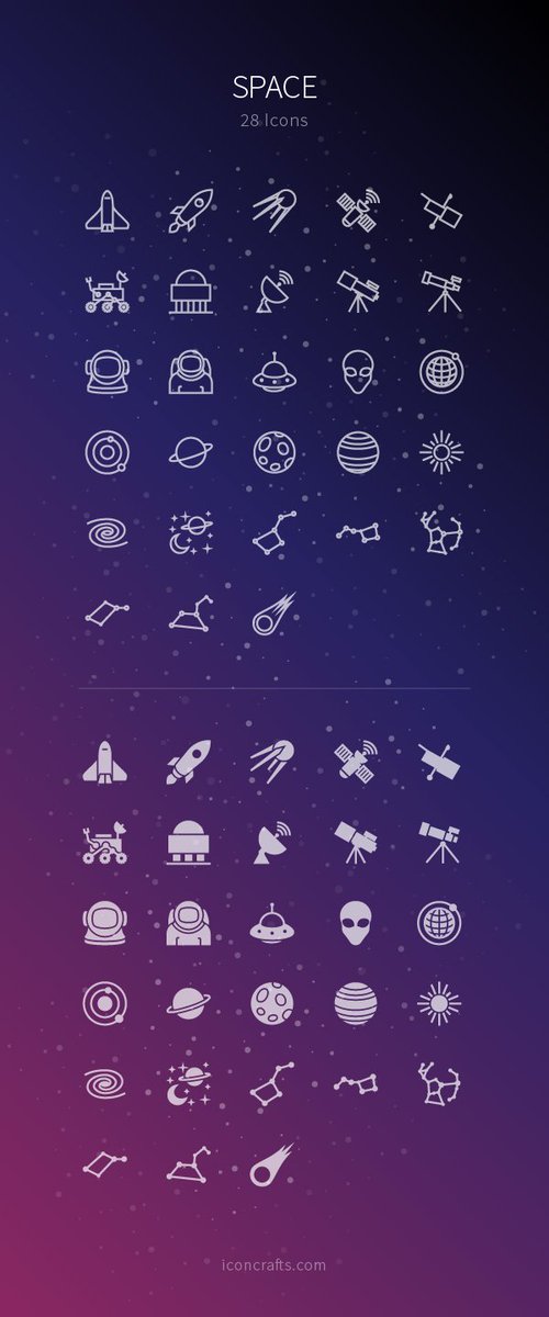 Space is an amazing place: bit.ly/1SYAd8e
So as our Space icons: iconcrafts.com/icons #icons #design
