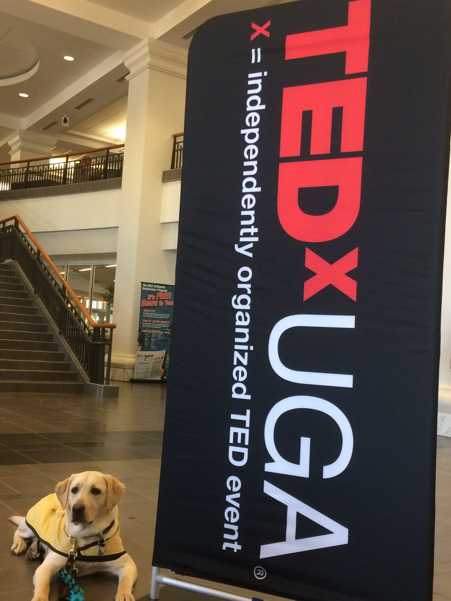 nmiuga's tweet photo. Even puppies are tuning in! Head over to https://t.co/lCgoCIPrFQ for a livestream or @TEDxUGA for updates. https://t.co/qoi40KDrUl