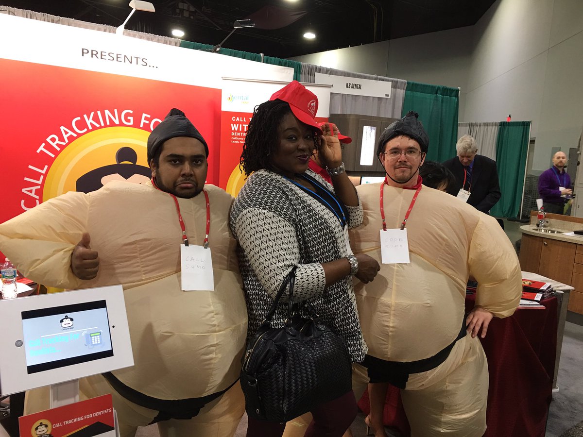 CallSumoAI's tweet photo. Stop by for a free demo and photo at #Booth1452 #CallSumo and help us #MakeDentistryGreatAgain at #hinman16 https://t.co/lCiMLC3k1O