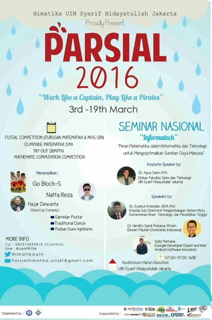 NattaReza's tweet photo. Jangan lupa hariini merapat yuk ke acara @himatikaUIN ,,, https://t.co/fBRLNNWhUg