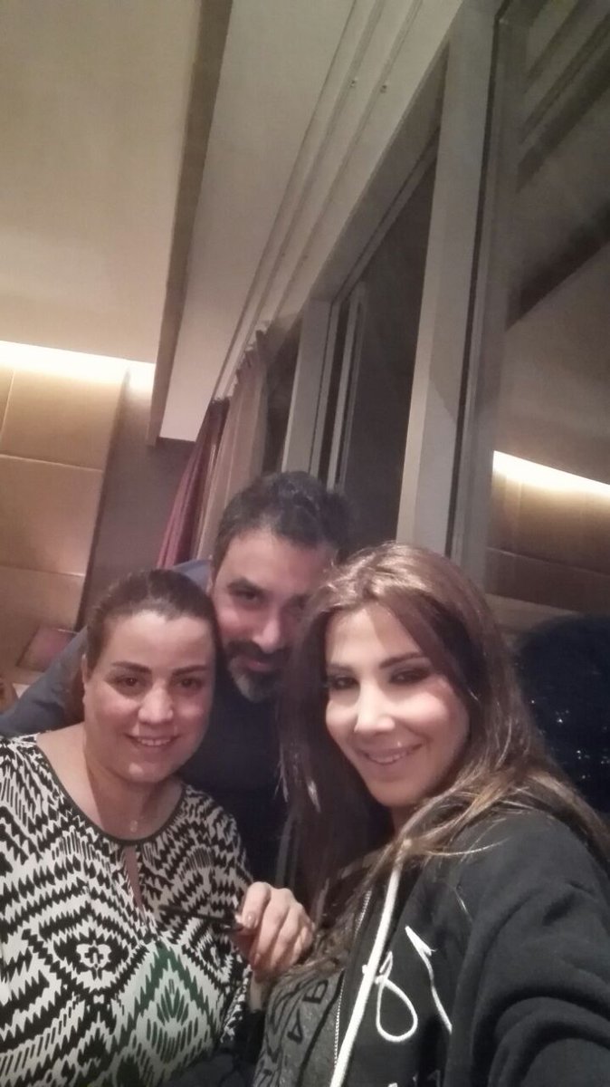 NancyAjram's tweet photo. Getting ready for the concert is always fun with @ritaberkachy and @mhamad_edelbi #balamand #gala #dubai https://t.co/BHF4tPgKBa