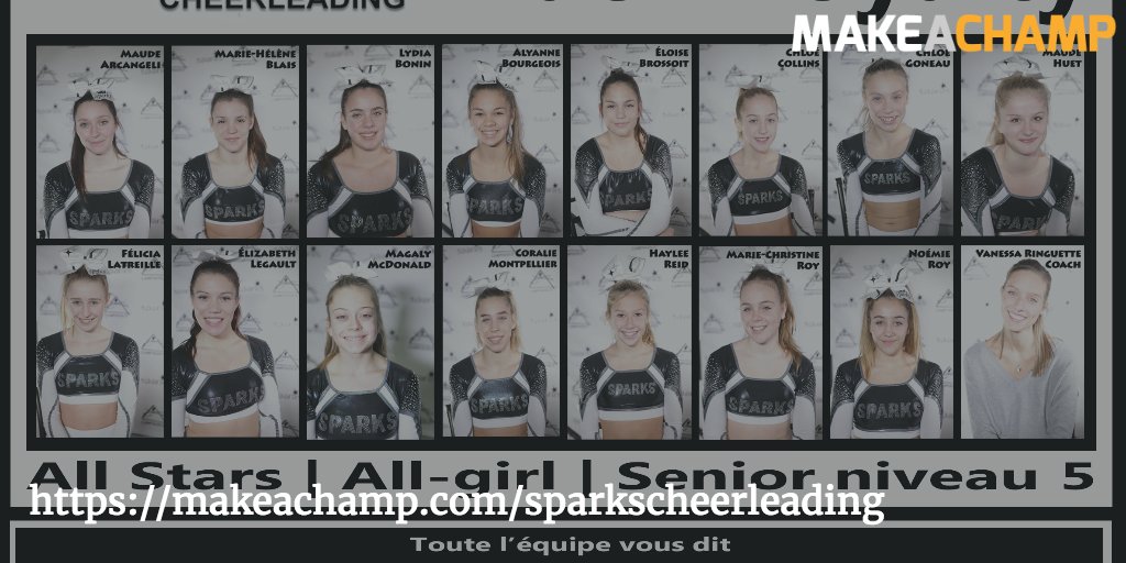 MakeachampTri's tweet photo. Équipe de la Journée:
https://t.co/a1l1vUc3kB
Le Sparks veulent allez au xWorlds 2016 pour les  All-girls Senior 5!! https://t.co/1juVRWIPau
