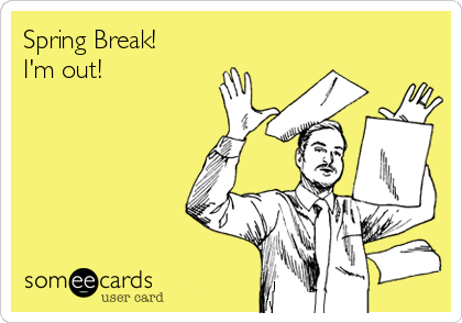 CCSU's tweet image. It&apos;s about that time... Hellooo spring break! Blue Devils- What are you up to over break? #CCSUSpringBreakers