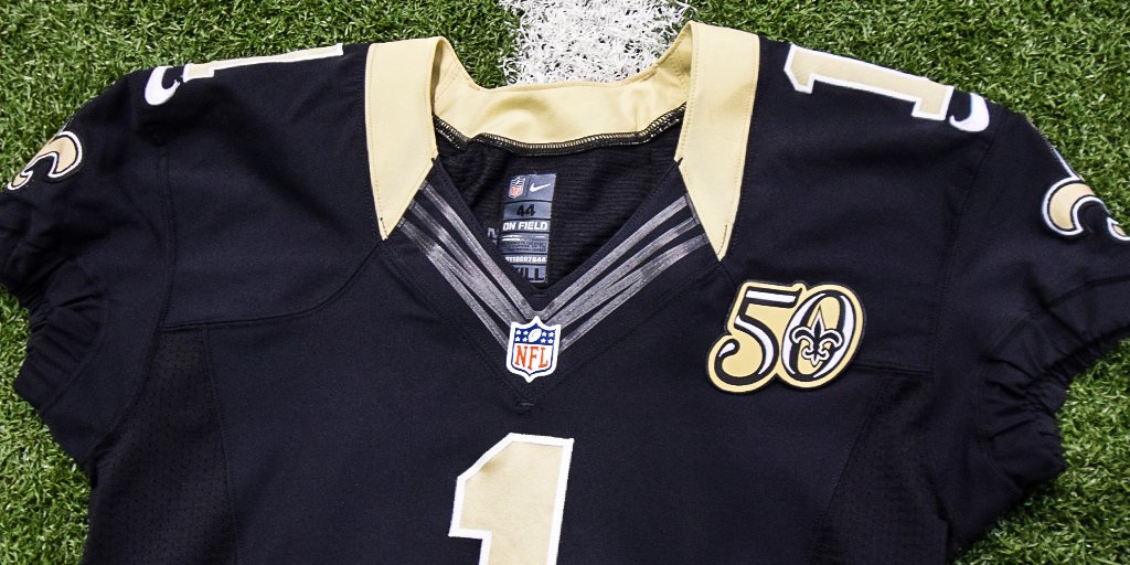 new orleans saints 50th anniversary jersey