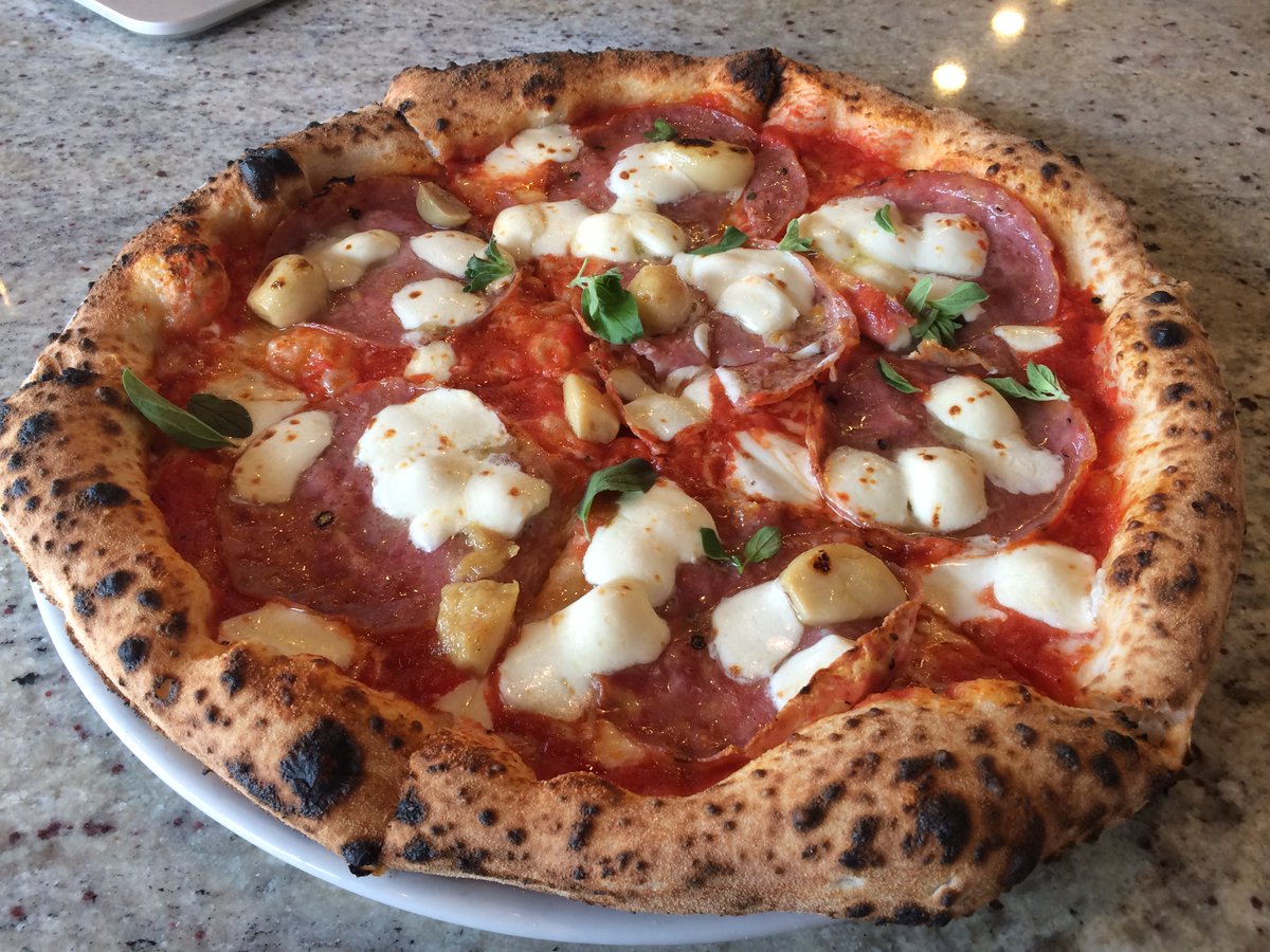 RichardPF's tweet photo. Superb Soppressata Pizza with Garlic Confit. At @CiaoChelseaMa @Chef_Posada https://t.co/wWgG7wuXSr