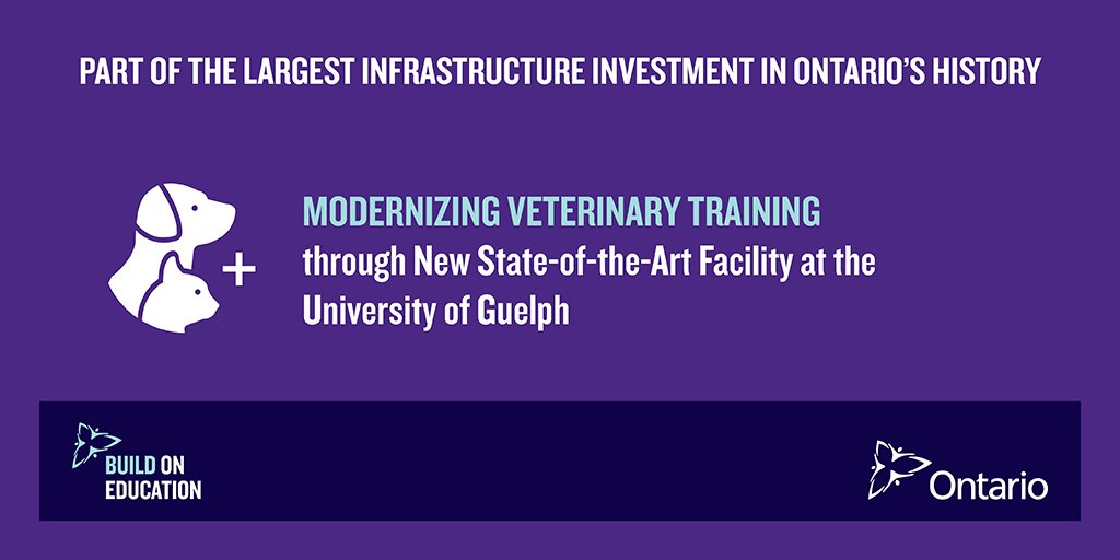 ONtrainandstudy's tweet photo. New facility @uofg @OntVetCollege will prepare students for jobs in vet science. https://t.co/qpcTUeE6mK https://t.co/onHzwBi5JA