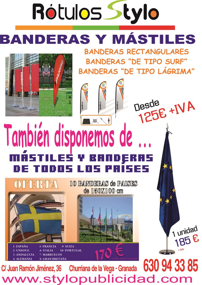 StyloRotulos's tweet image. OFERTA EN MÁSTILES Y BANDERAS