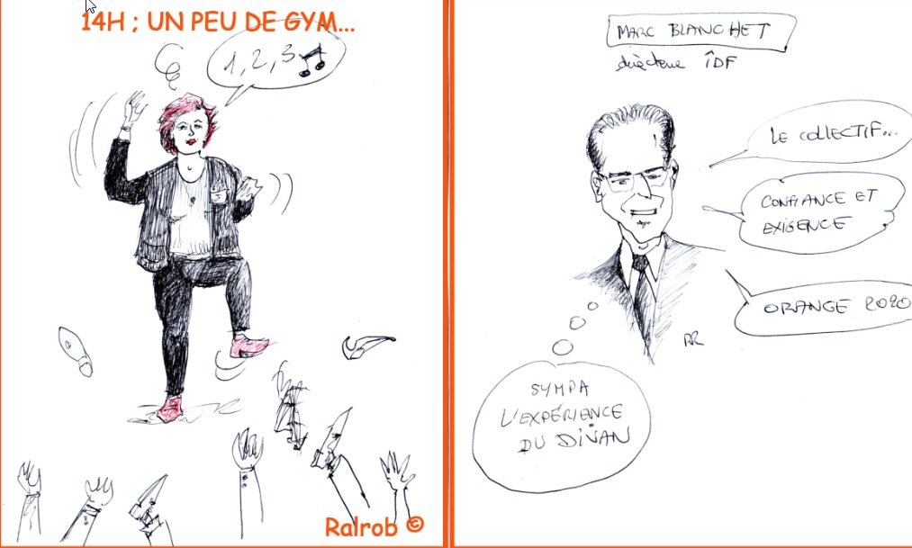 PmMonnier's tweet photo. Une vision très originale du séminaire #SCOIDF vue par un participant #RRobe @ThierryKergall https://t.co/ANnEsJNyZM