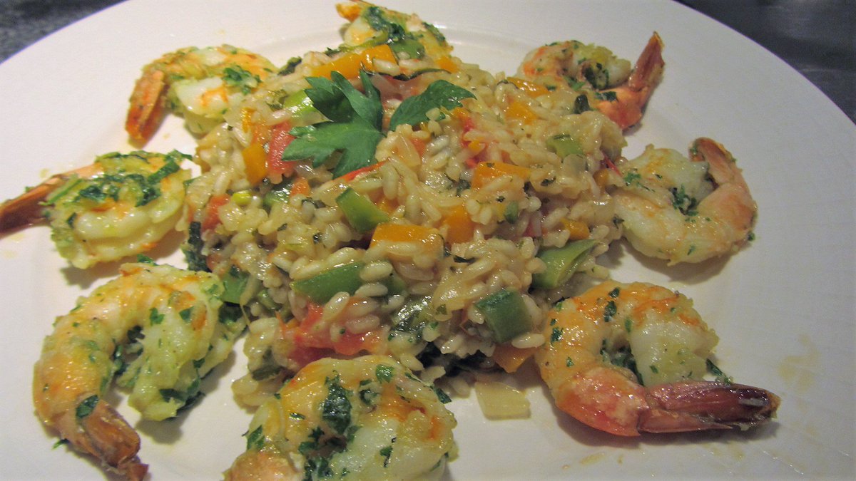 LorimerM's tweet photo. Today's Special: Shrimp Risotto https://t.co/lh3eDhnX4f
