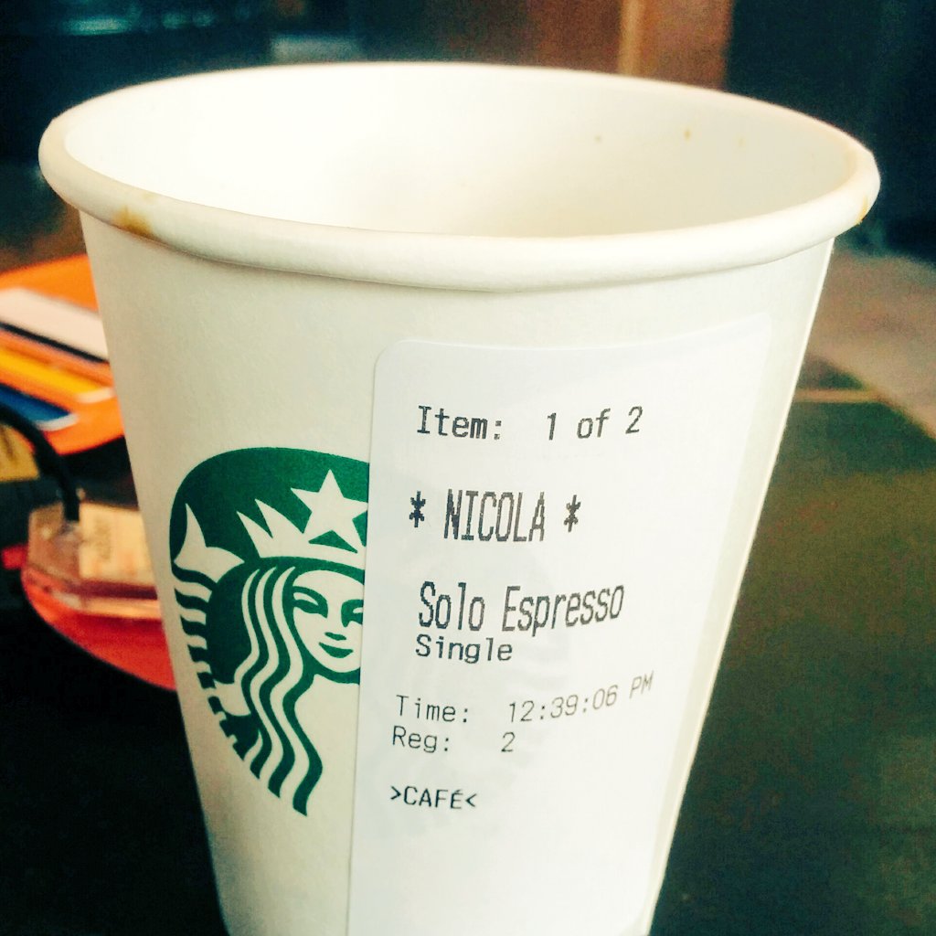 Finalmente ci sono arrivati, a eliminare il pennarello per scrivere il nome sul bicchiere! #Starbucks #Houston