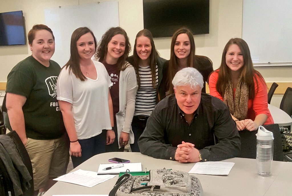 OU_NCASC's tweet photo. Some of our members &amp; exec board celebrating #CommWeek16 w/professional development speaker John Cassese! https://t.co/wJHaiyJ2FQ